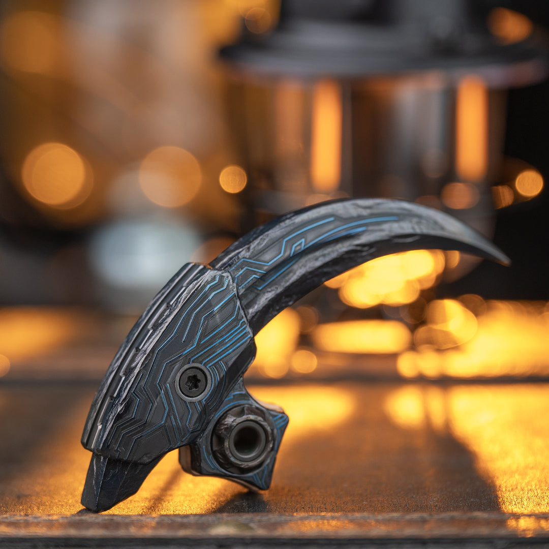 Cyberpunk Raptor Hand-Carved Titanium Claw