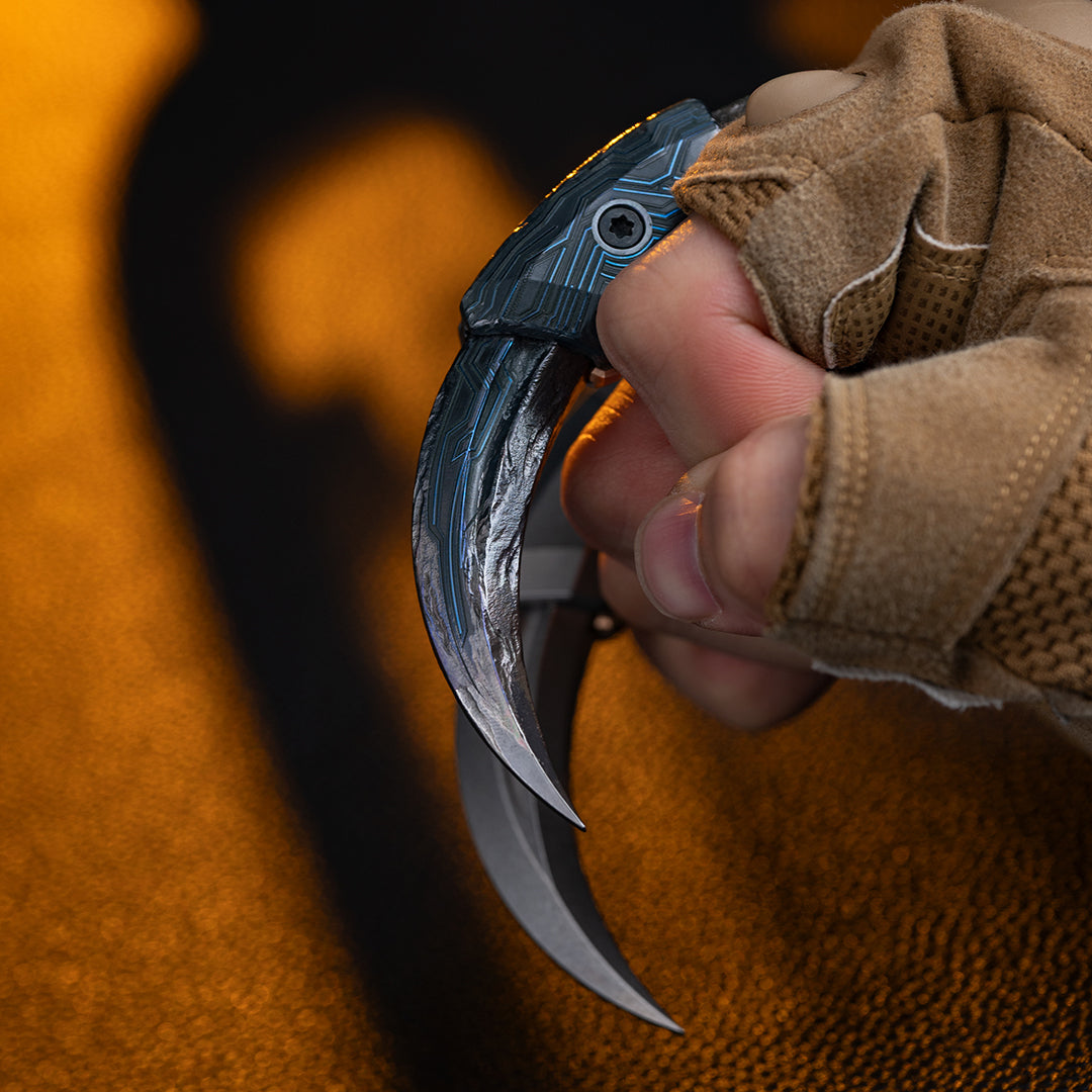 Cyberpunk Raptor Hand-Carved Titanium Claw