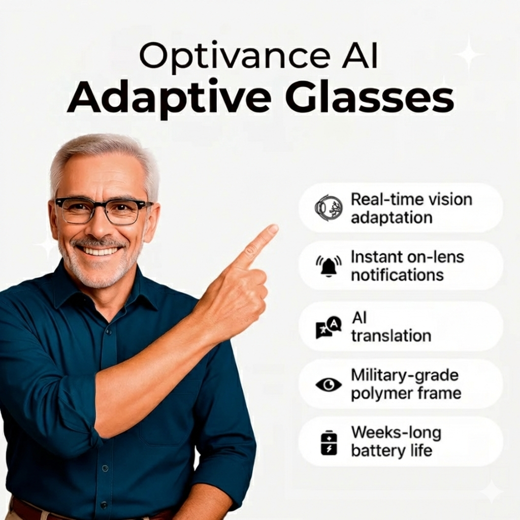 Optivance™ AI-Powered Adaptive Glasses