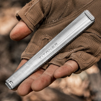 Skull Engraved Titanium Folding Saw