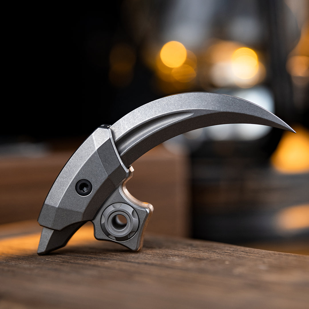 Cyberpunk Raptor Hand-Carved Titanium Claw