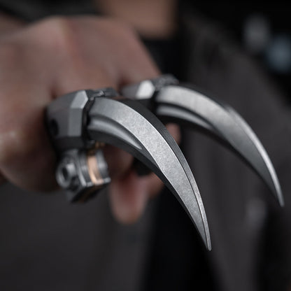 Cyberpunk Raptor Hand-Carved Titanium Claw