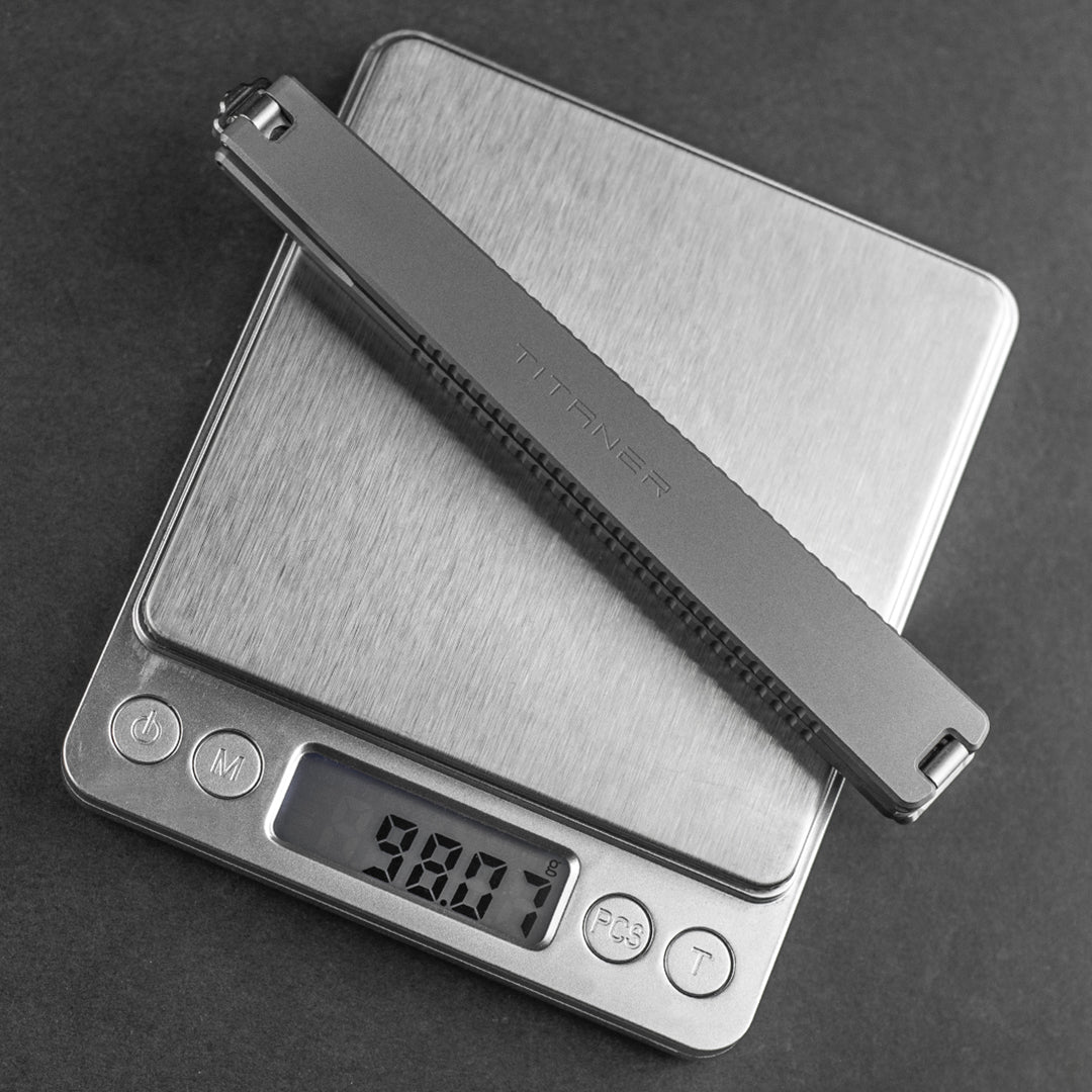 Skull Engraved Titanium Folding Saw