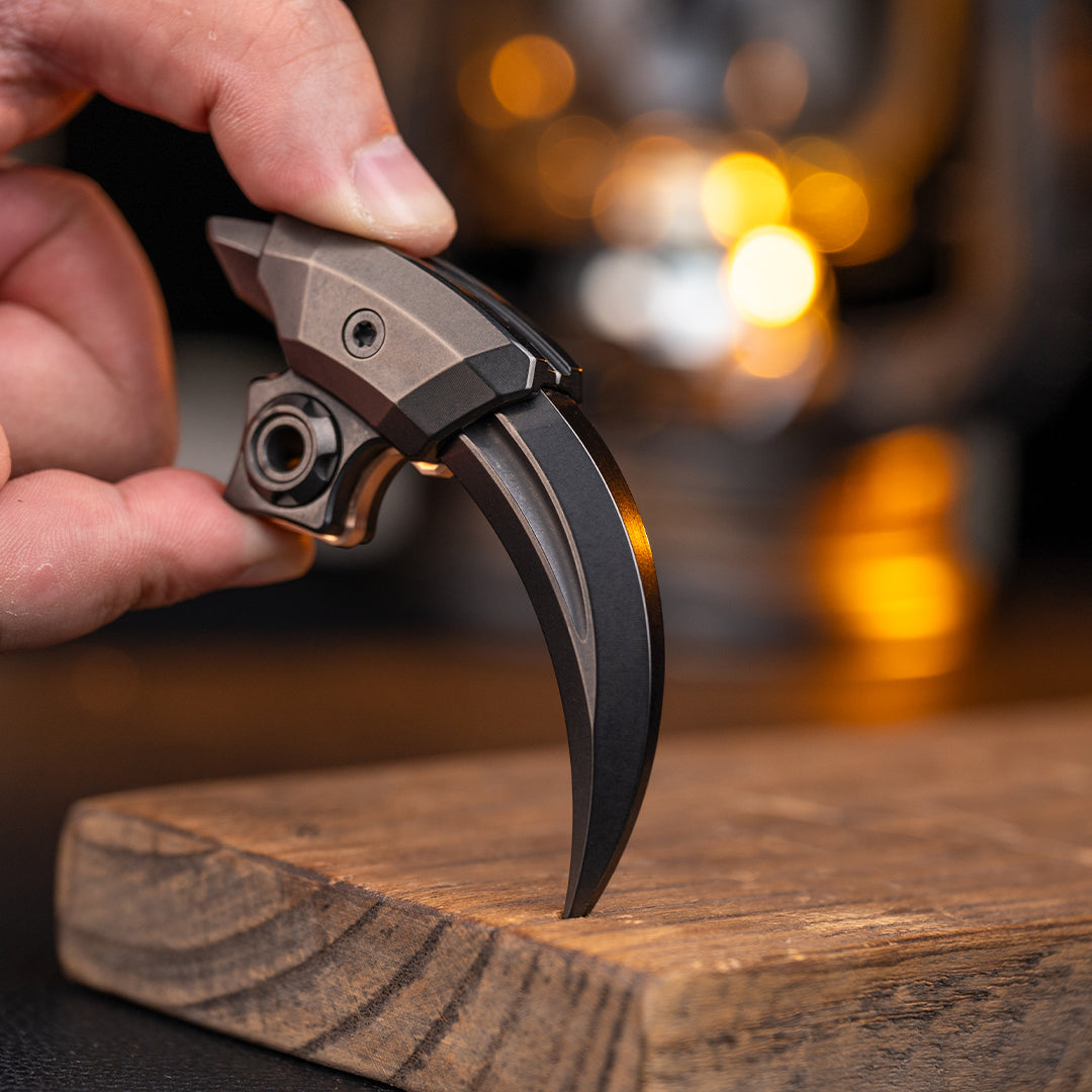Cyberpunk Raptor Hand-Carved Titanium Claw