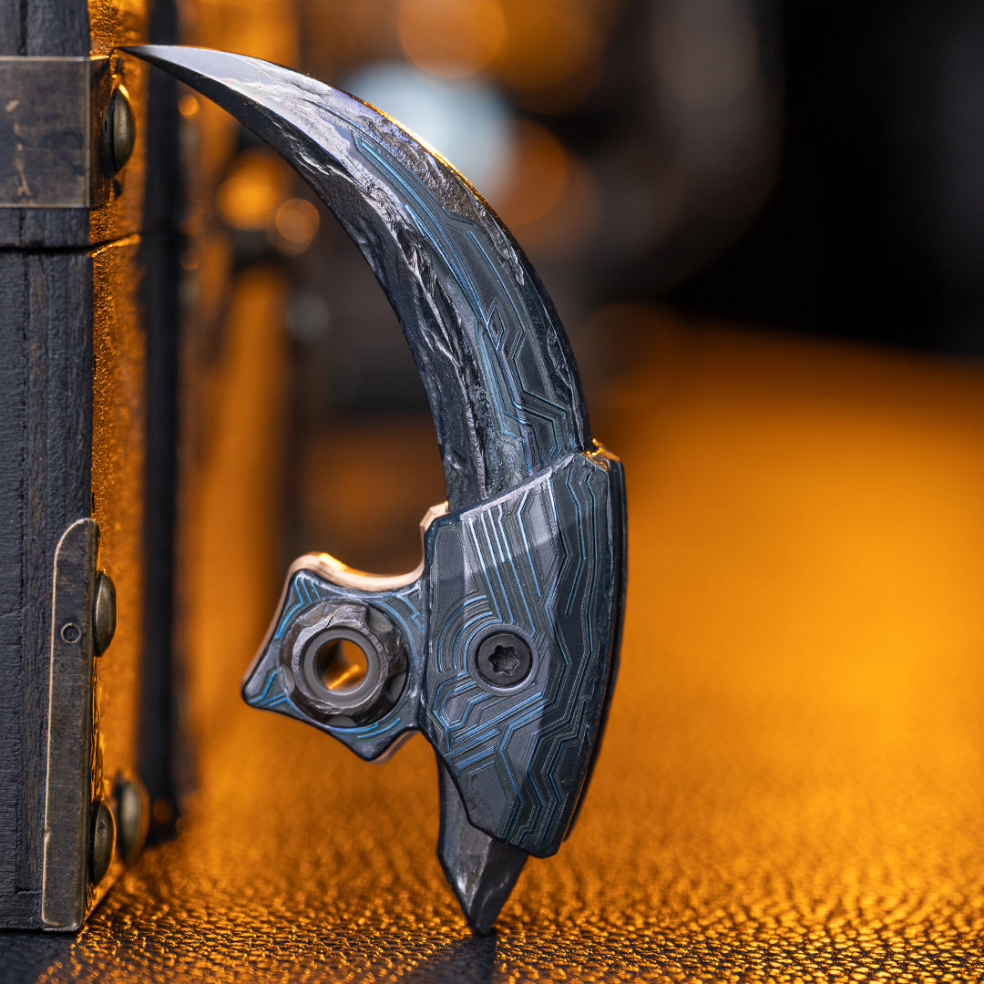 Cyberpunk Raptor Hand-Carved Titanium Claw
