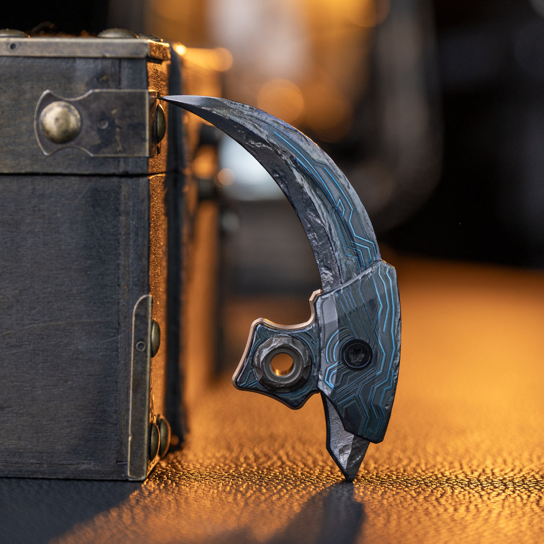 Cyberpunk Raptor Hand-Carved Titanium Claw