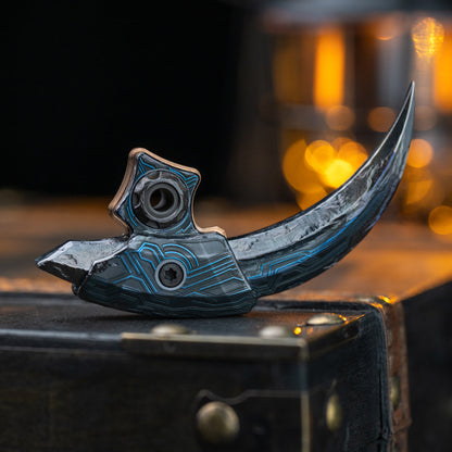 Cyberpunk Raptor Hand-Carved Titanium Claw