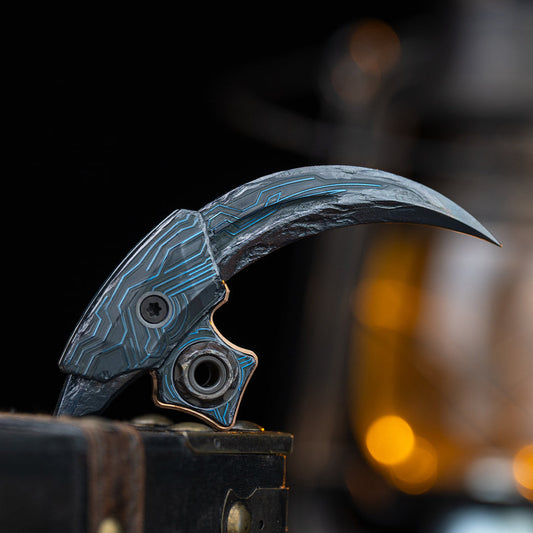 Cyberpunk Raptor Hand-Carved Titanium Claw