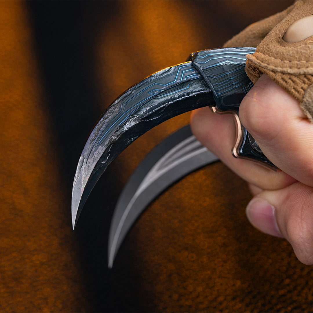 Cyberpunk Raptor Hand-Carved Titanium Claw