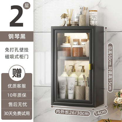 No Drill Bathroom Shelf Organizer Adhesive 3-Tier Over-Toilet Rack Waterproof Shower Caddy&Cosmetic Vanity Storage- Space Saving