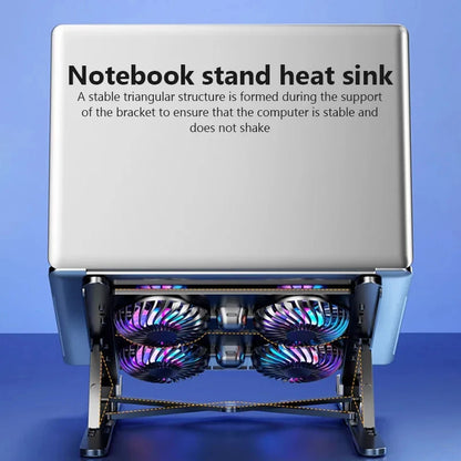 Adjustable Laptop Cooling Stand with 4 Quiet Fans