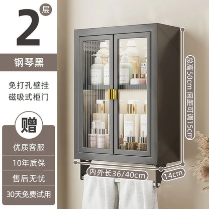 No Drill Bathroom Shelf Organizer Adhesive 3-Tier Over-Toilet Rack Waterproof Shower Caddy&Cosmetic Vanity Storage- Space Saving