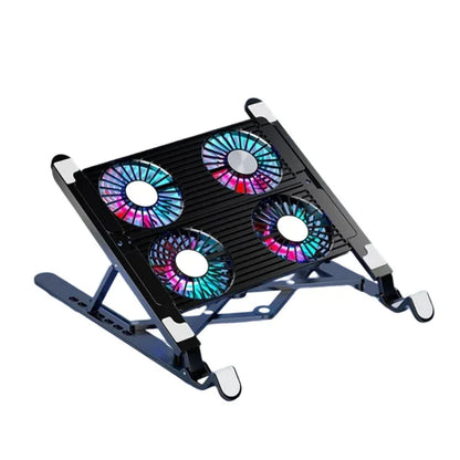 Adjustable Laptop Cooling Stand with 4 Quiet Fans