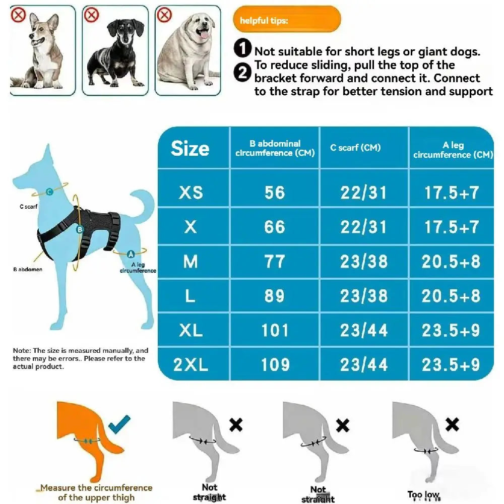 Adjustable Dog Knee Brace Breathable Comfortable Fit Elbow Protection Cover with 4 Stabilizers Black Pet Leg Support