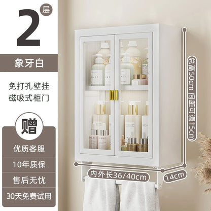 No Drill Bathroom Shelf Organizer Adhesive 3-Tier Over-Toilet Rack Waterproof Shower Caddy&Cosmetic Vanity Storage- Space Saving