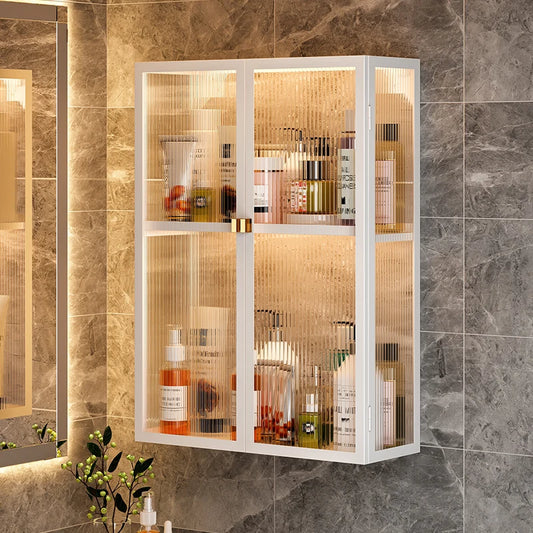 No Drill Bathroom Shelf Organizer Adhesive 3-Tier Over-Toilet Rack Waterproof Shower Caddy&Cosmetic Vanity Storage- Space Saving