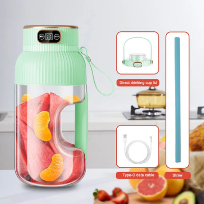 Portable Blender 1000ML – USB Rechargeable Mini Juicer for Smoothies &amp; Shakes