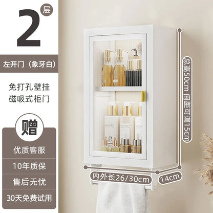 No Drill Bathroom Shelf Organizer Adhesive 3-Tier Over-Toilet Rack Waterproof Shower Caddy&Cosmetic Vanity Storage- Space Saving