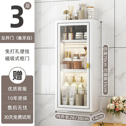 No Drill Bathroom Shelf Organizer Adhesive 3-Tier Over-Toilet Rack Waterproof Shower Caddy&Cosmetic Vanity Storage- Space Saving
