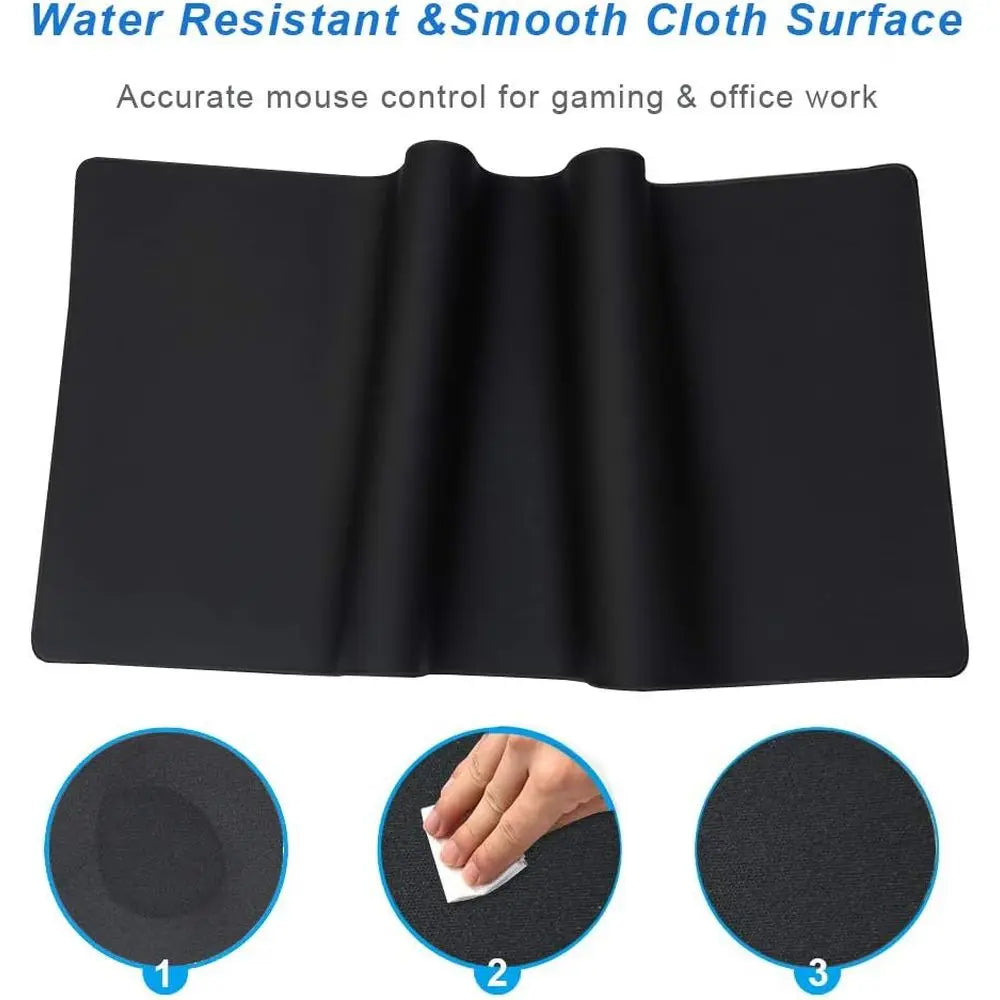 Large 35.4x15.7 Inch Gaming Mouse Pad with 0.12 Inch Thickness, Black