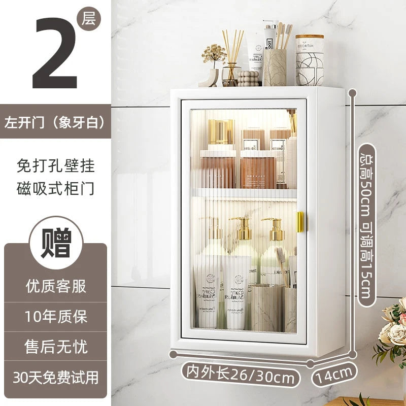 No Drill Bathroom Shelf Organizer Adhesive 3-Tier Over-Toilet Rack Waterproof Shower Caddy&Cosmetic Vanity Storage- Space Saving