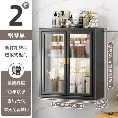 No Drill Bathroom Shelf Organizer Adhesive 3-Tier Over-Toilet Rack Waterproof Shower Caddy&Cosmetic Vanity Storage- Space Saving