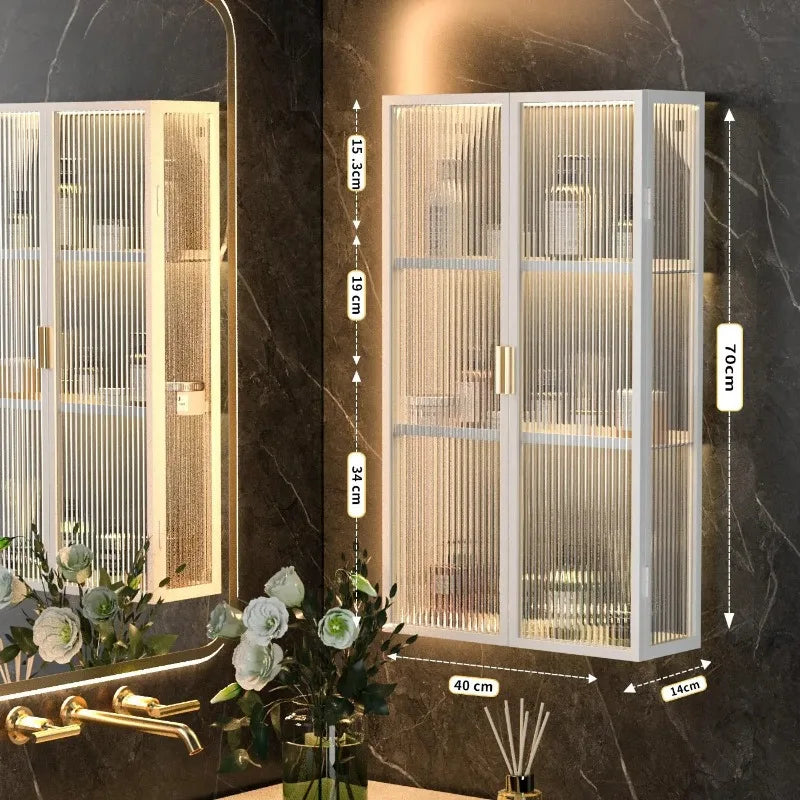 No Drill Bathroom Shelf Organizer Adhesive 3-Tier Over-Toilet Rack Waterproof Shower Caddy&Cosmetic Vanity Storage- Space Saving