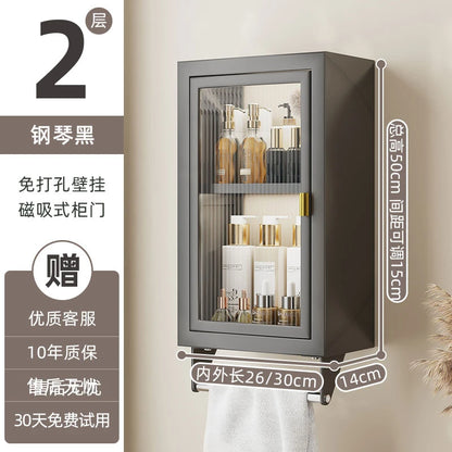 No Drill Bathroom Shelf Organizer Adhesive 3-Tier Over-Toilet Rack Waterproof Shower Caddy&Cosmetic Vanity Storage- Space Saving