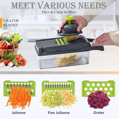 8-Blade Vegetable Chopper – Fast Kitchen Food Prep