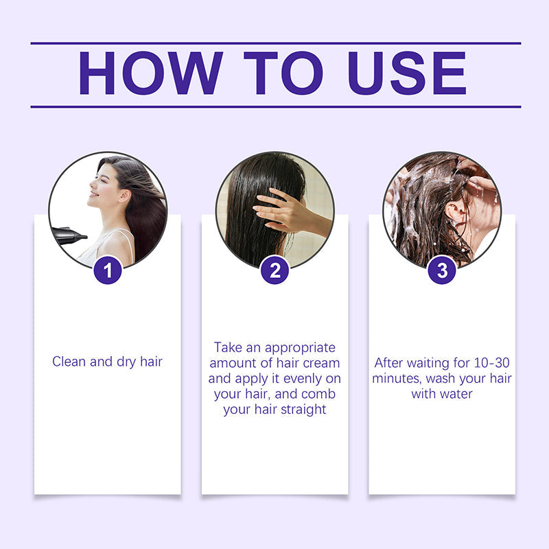 Crème protéinée nourrissante pour cheveux lisses longue durée