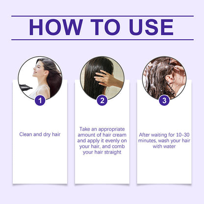 Crème protéinée nourrissante pour cheveux lisses longue durée