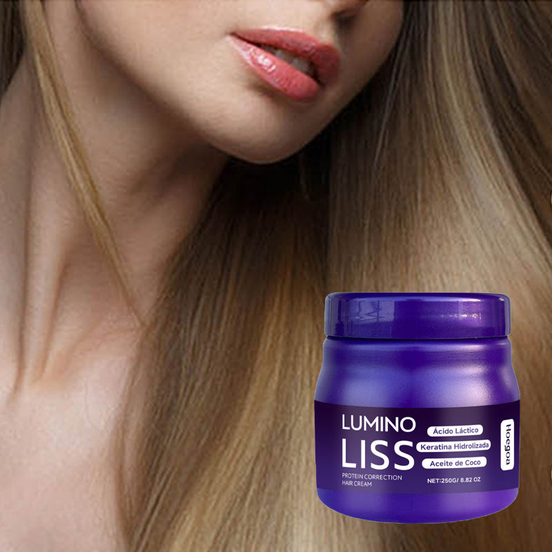 Crème protéinée nourrissante pour cheveux lisses longue durée