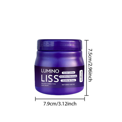 Crème protéinée nourrissante pour cheveux lisses longue durée